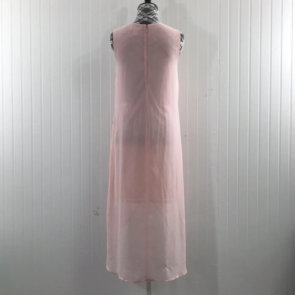 Venus Pink Slip Dress Sleeveless Wrap  Womens 4 Semi Sheer Hi Low Hem‎ Y2K - Picture 4 of 15